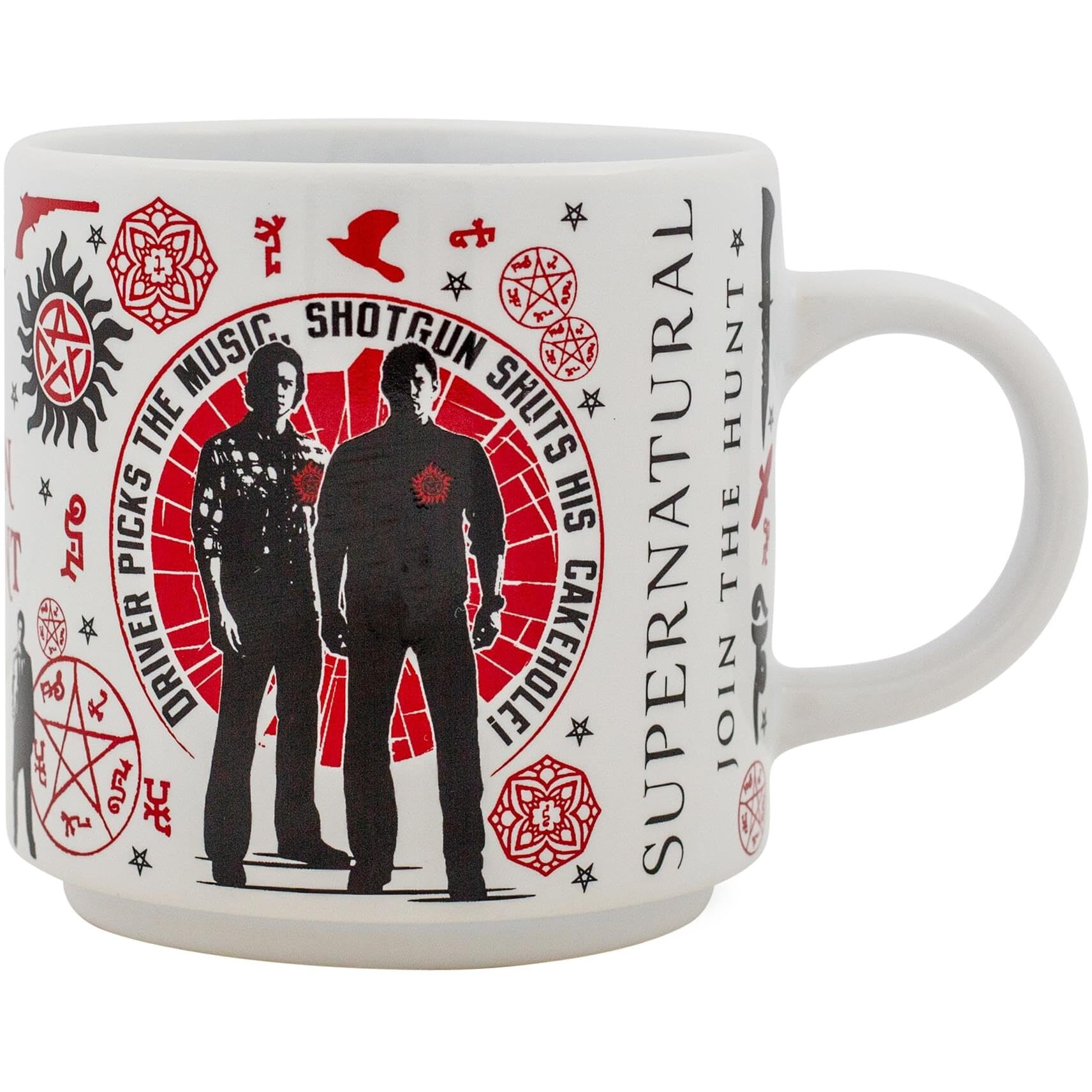 Supernatural Join The Hunt Single Stackable ceramic Mug  Holds 13 Ounces
