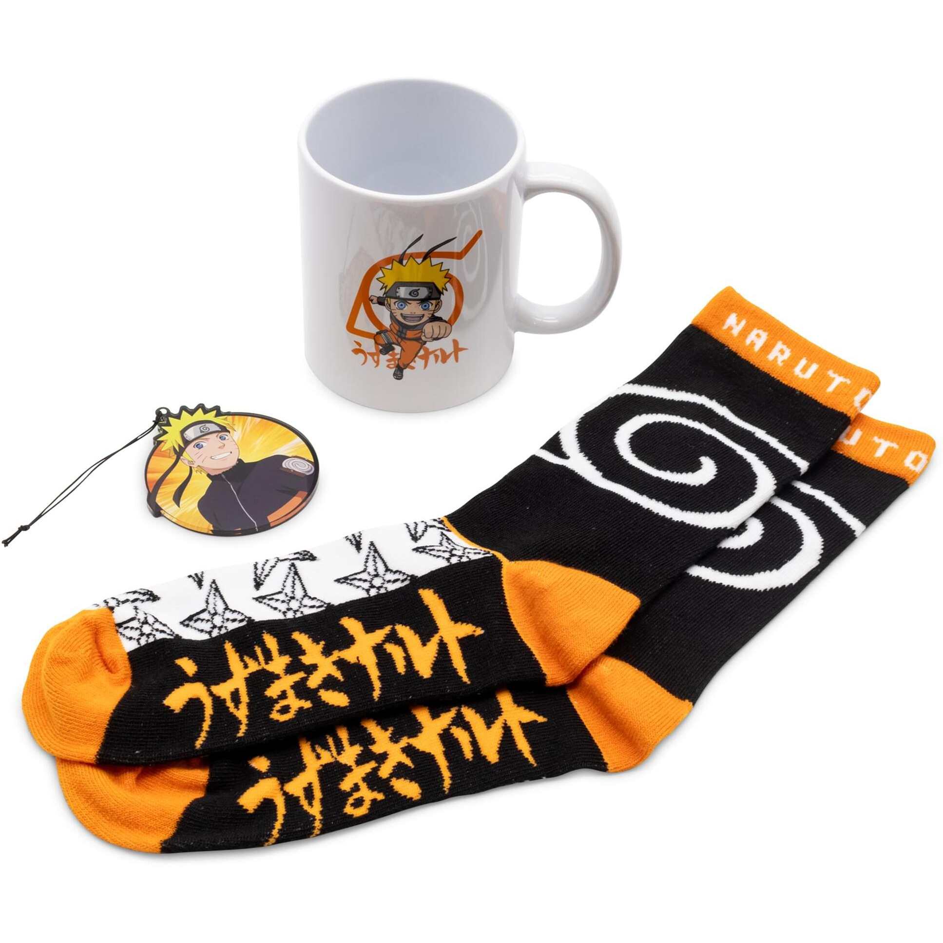 Naruto Shippuden Mug, Socks, and Ornament Bundle