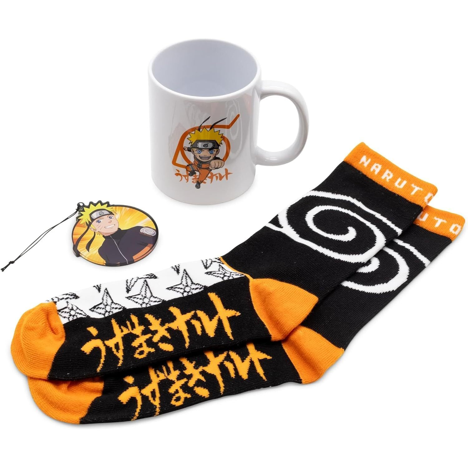 Naruto Shippuden Mug, Socks, and Ornament Bundle