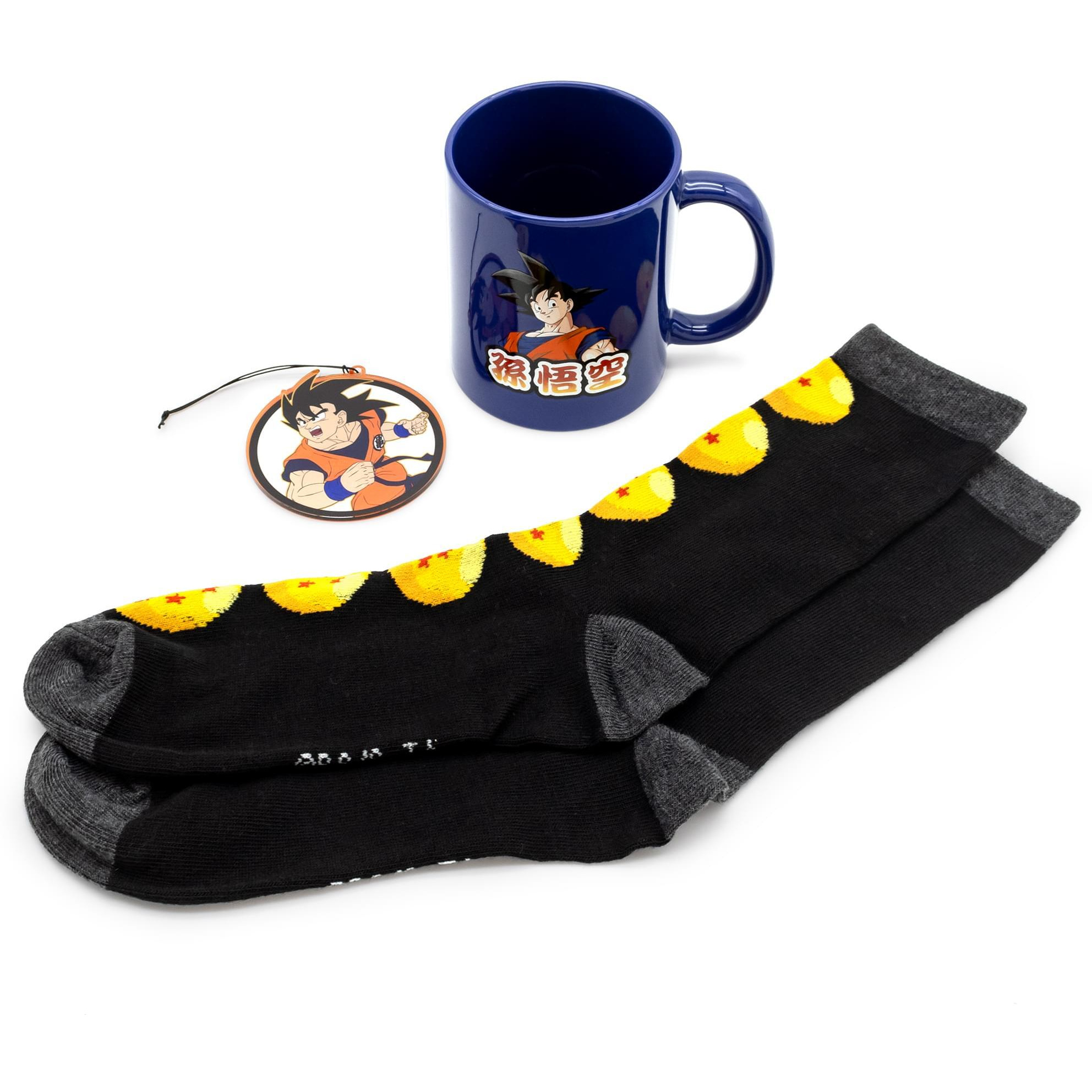 Dragon Ball Z goku Mug, Socks, and Ornament Bundle