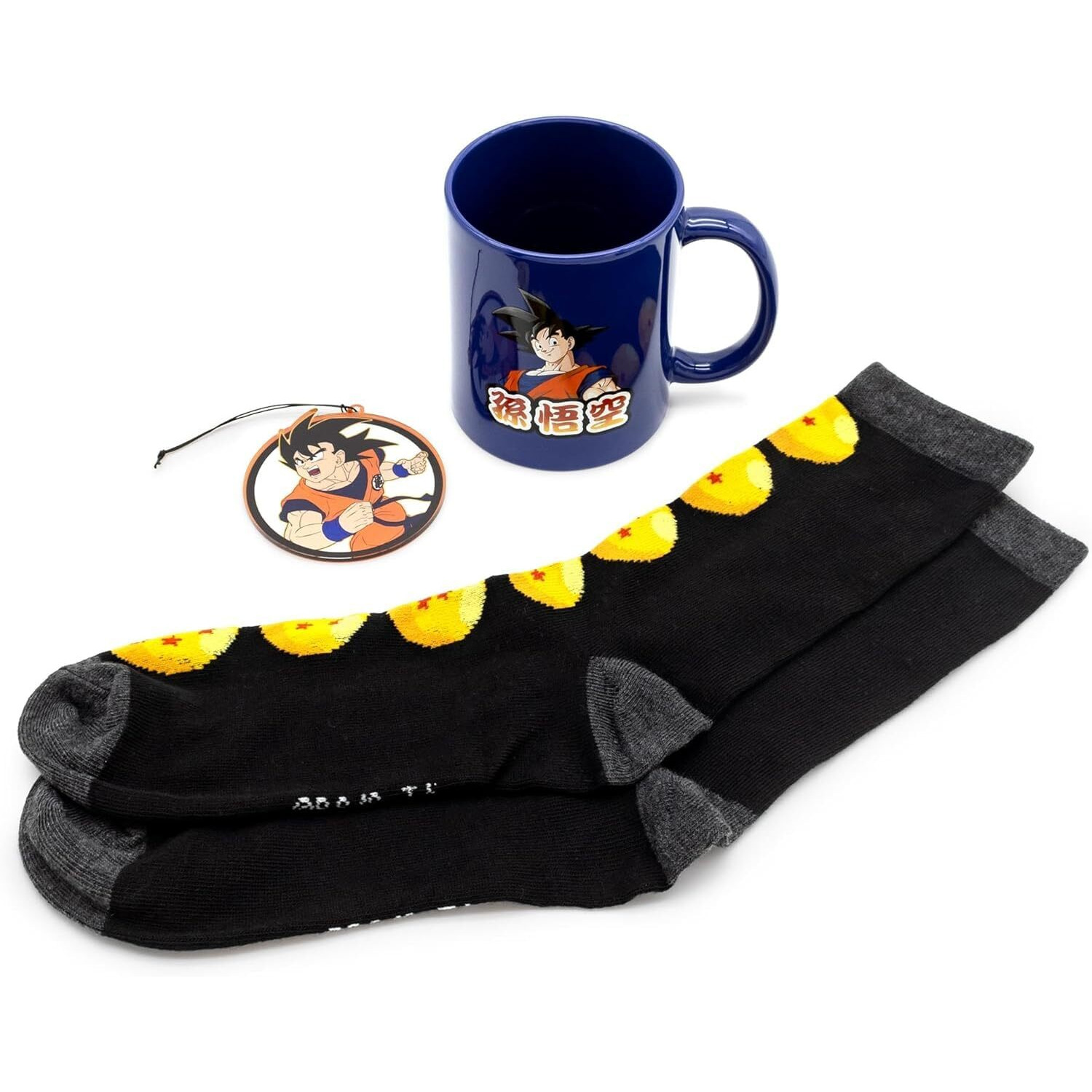 Dragon Ball Z goku Mug, Socks, and Ornament Bundle
