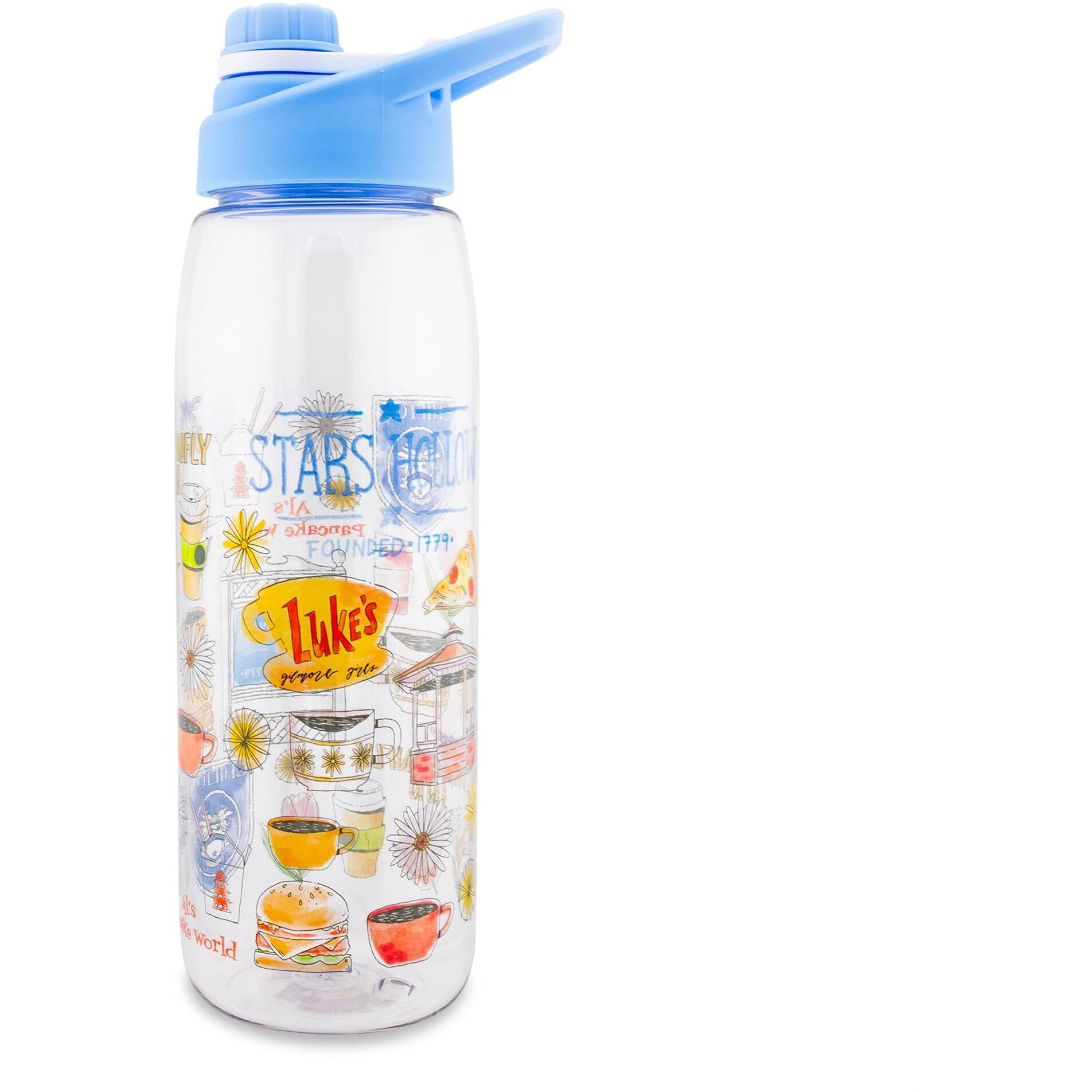 gilmore girls Stars Hollow Icons Water Bottle With Lid  Holds 28 Ounces