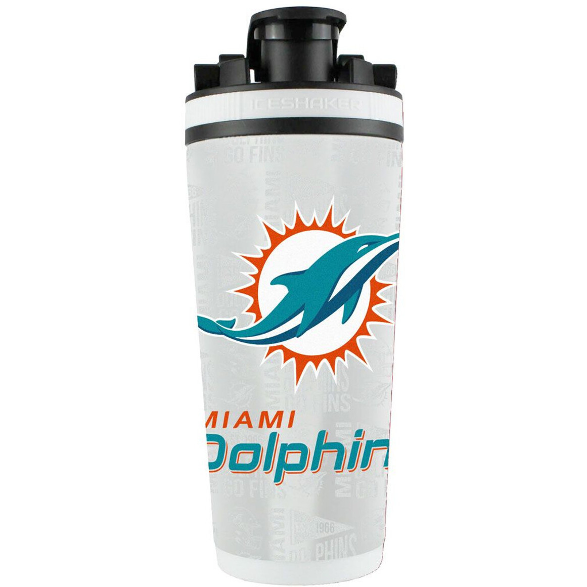 Miami Dolphins Ice Shaker 26oz Stainless Steel