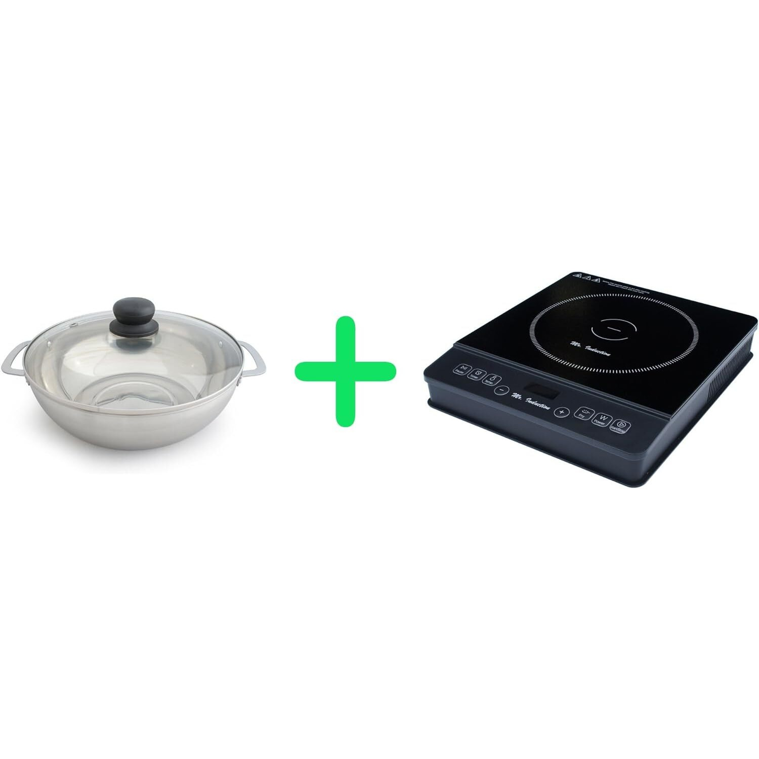 1800W Induction Cooktop + Stainless Steel Pot