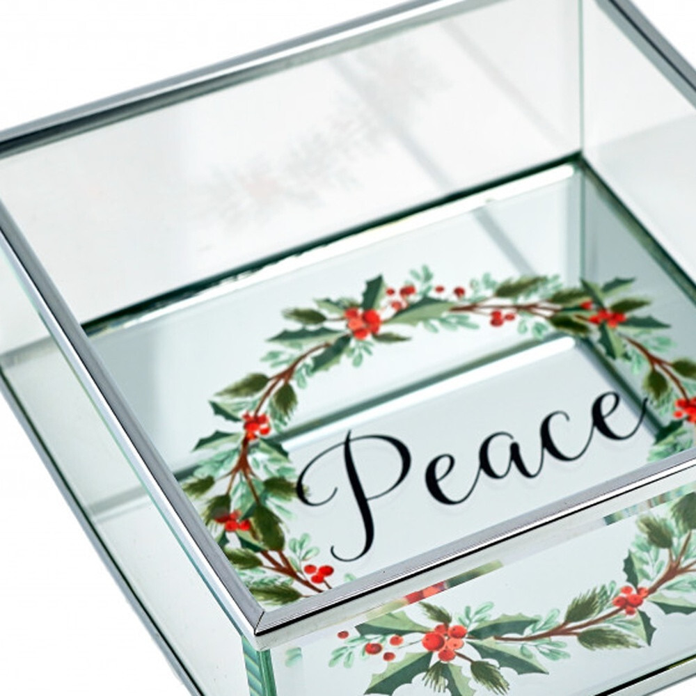 6 christmas Wreath Peace Vanity Tray