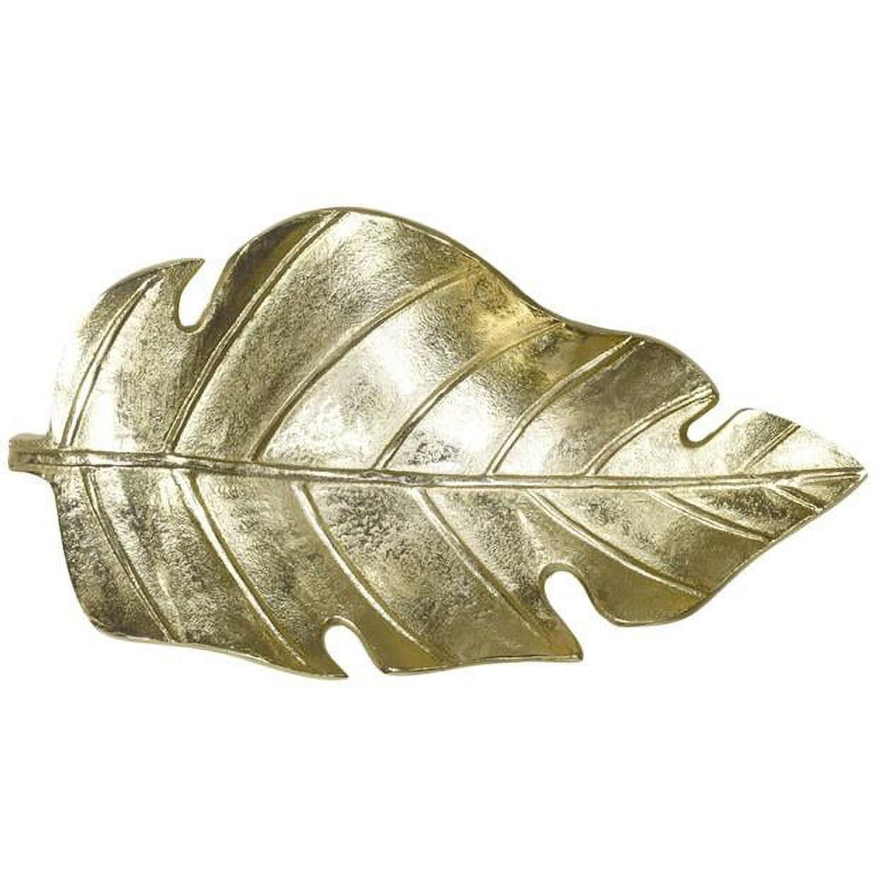 6.49 x 3.14 x 0.7 in. Handmade Gold Coated Decorative Aluminum Tray