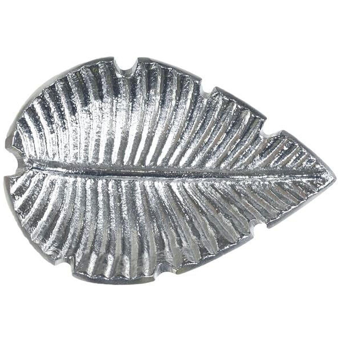 5.51 x 3.93 x 0.98 in. Handmade Silver Coated Decorative Aluminum Tray