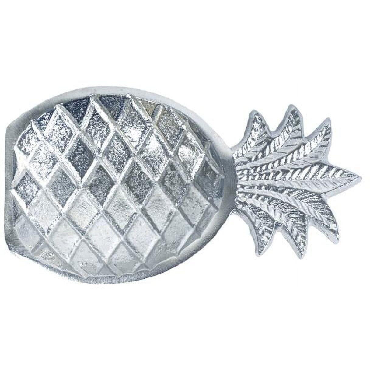 7.2 x 3.93 x 0.78 in. Handmade Silver Coated Decorative Aluminum Tray