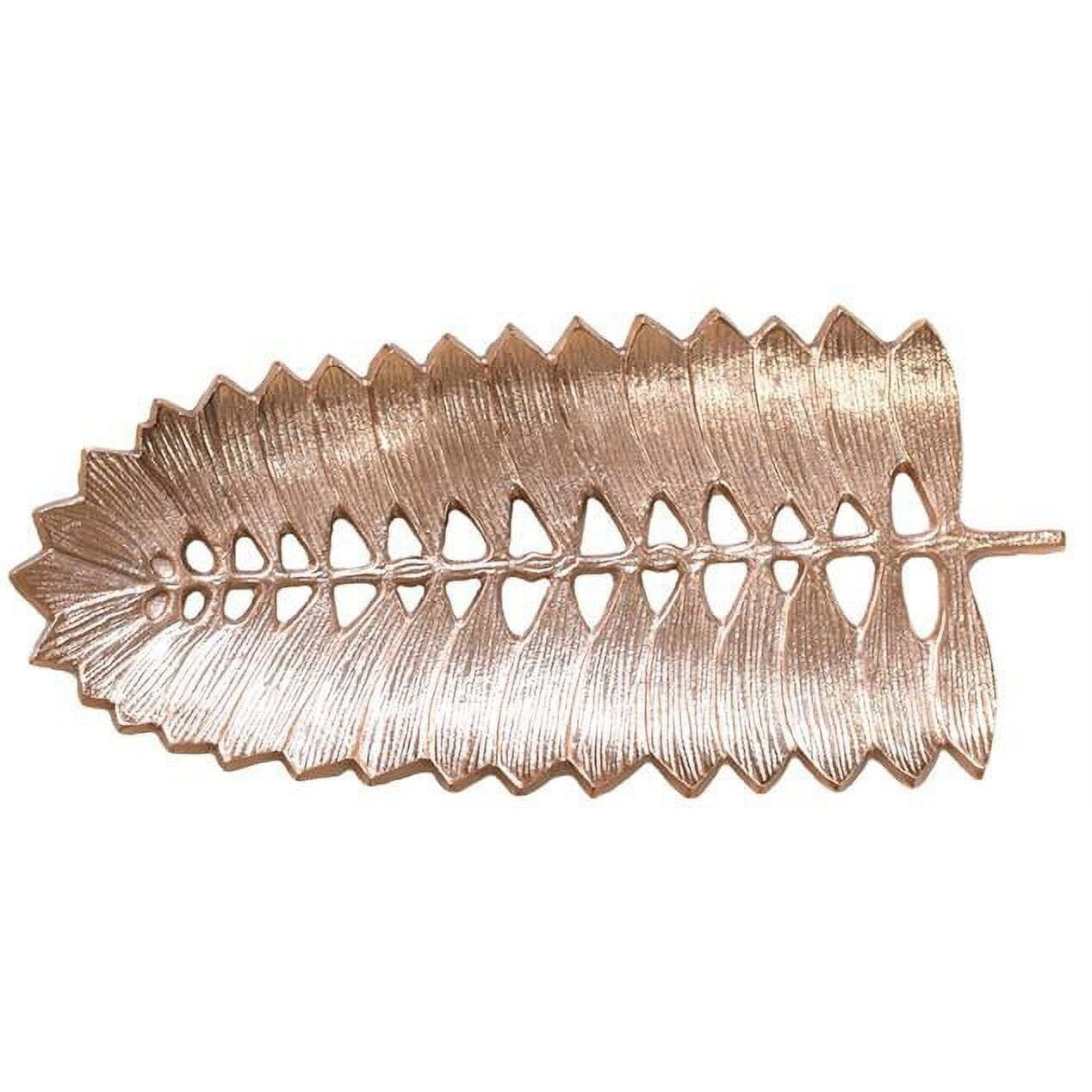 7.87 x 3.54 x 0.59 in. Handmade Bronze Coated Decorative Aluminum Tray