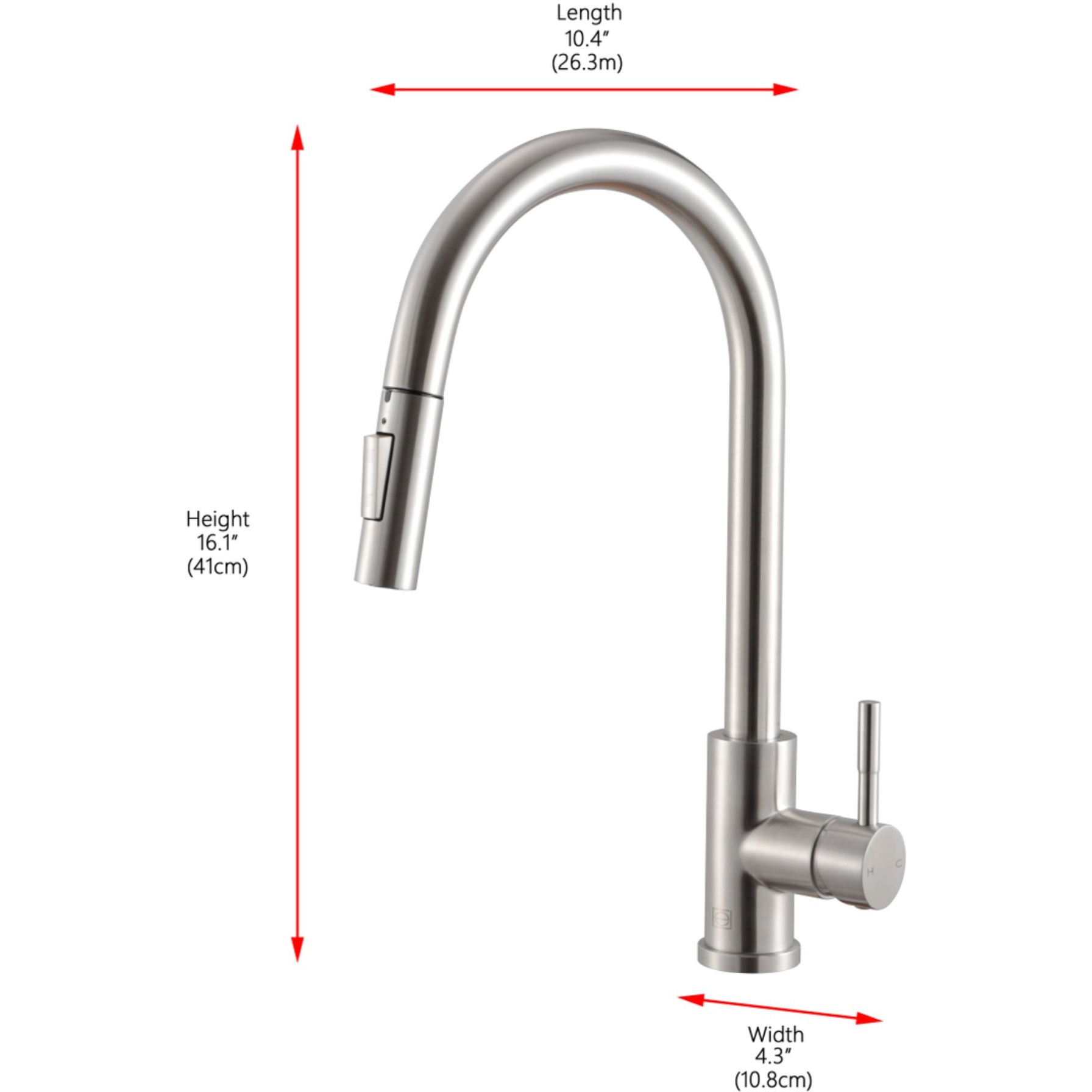 Jack Single Handle Pull Down Sprayer Kitchen Faucet in Brushed Nickel