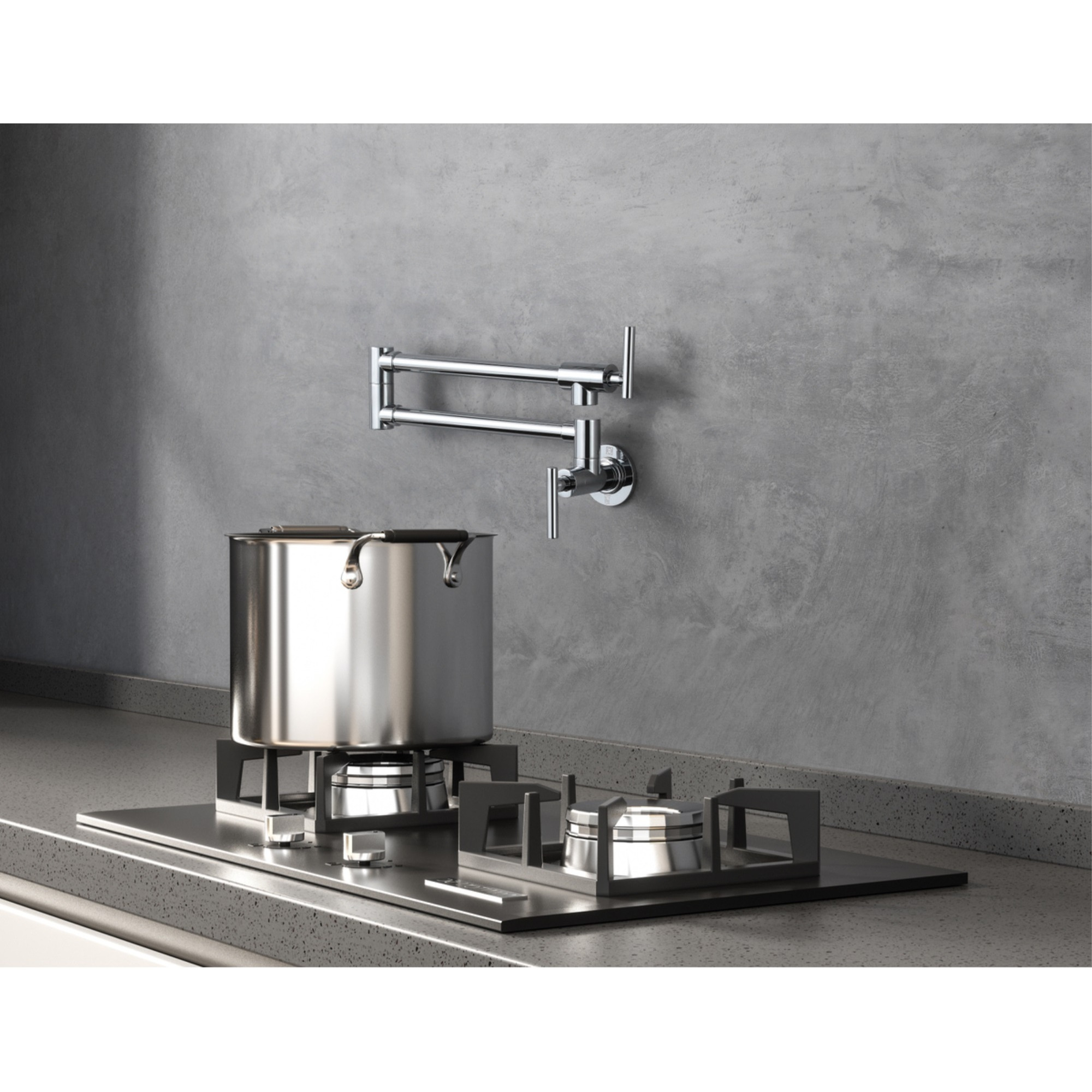 Gabriel Wall Mounted Pot Filler in Chrome