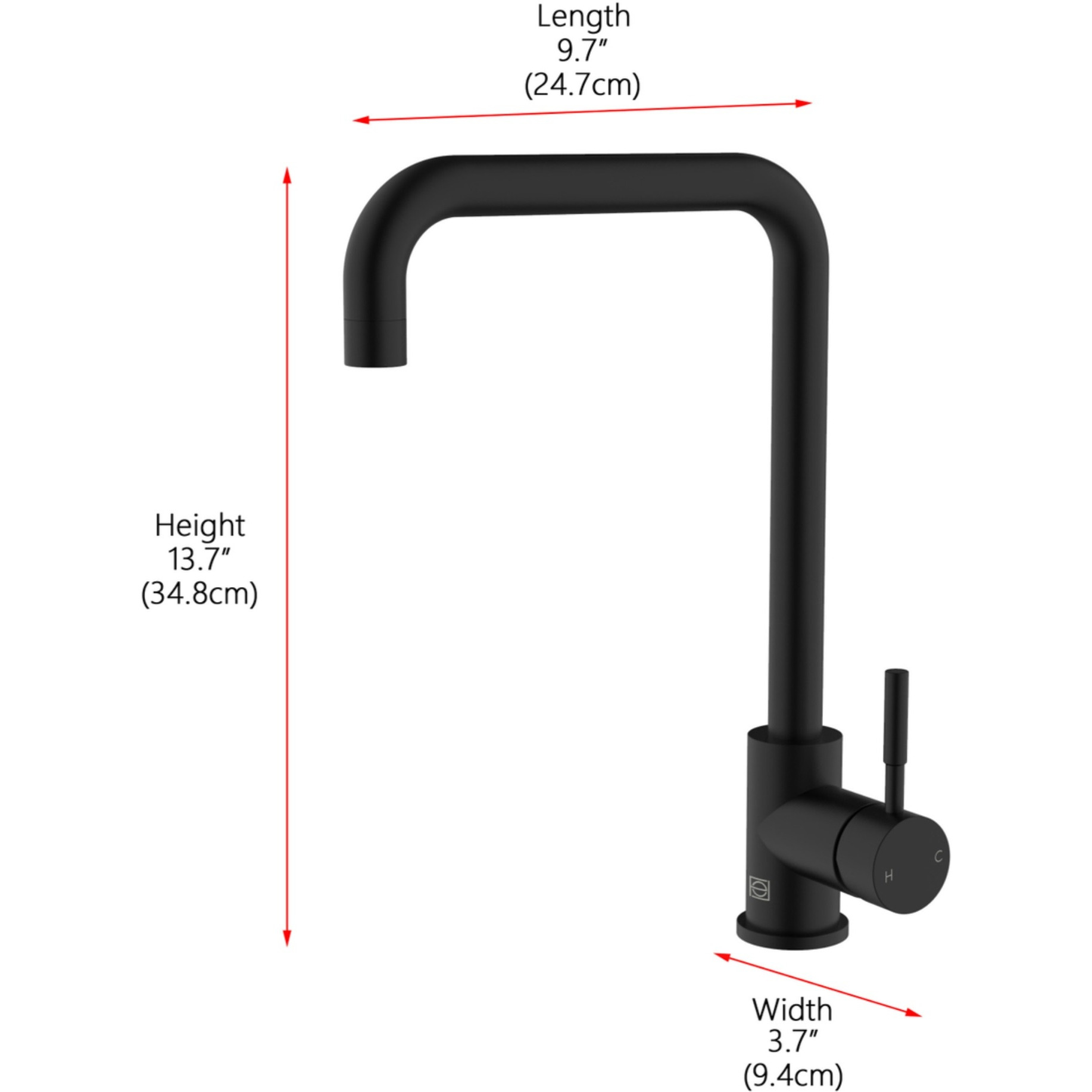 Levi Single Handle Pull Down Sprayer Kitchen Faucet in Matte Black