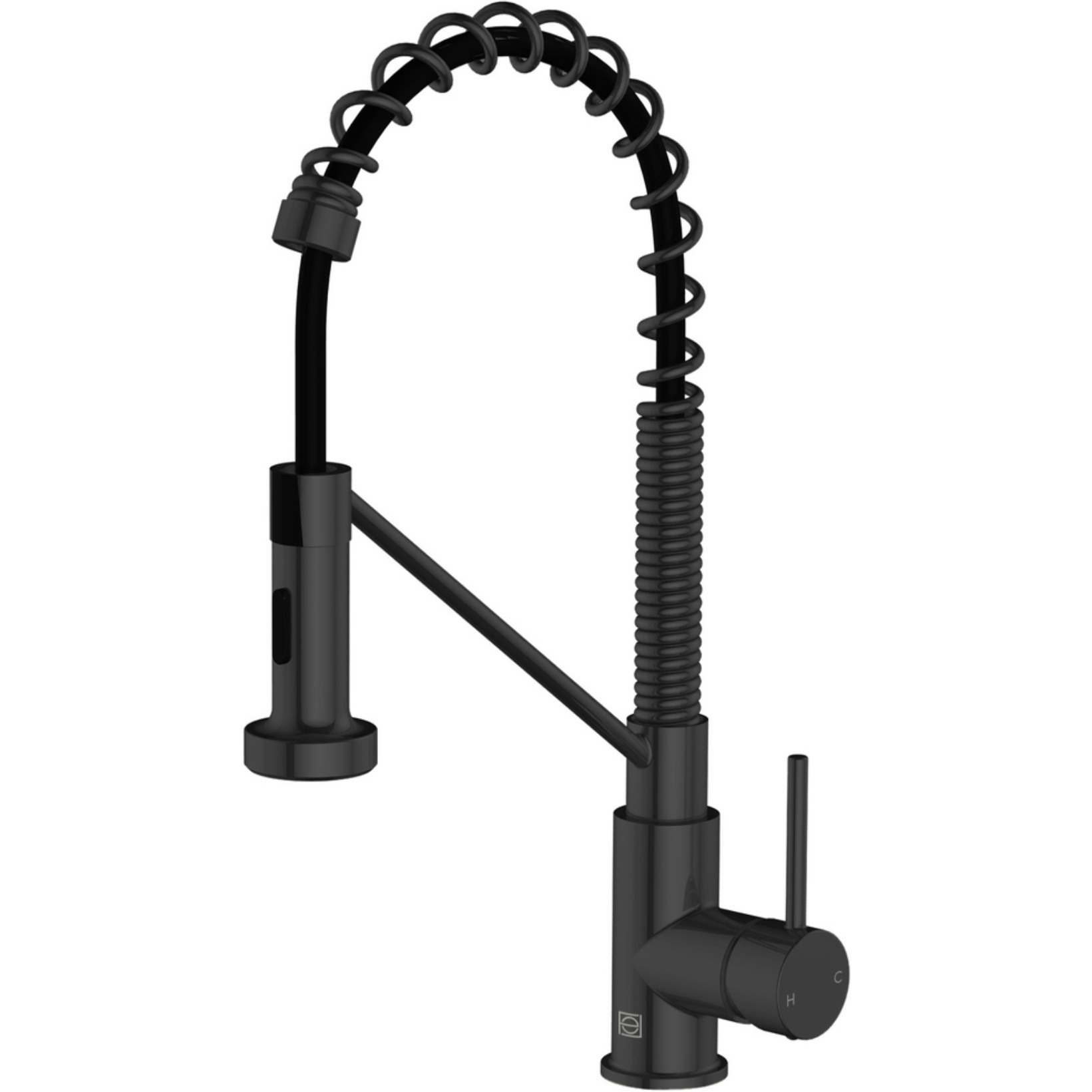 Yara Single Handle Pull Down Sprayer Kitchen Faucet in Matte Black