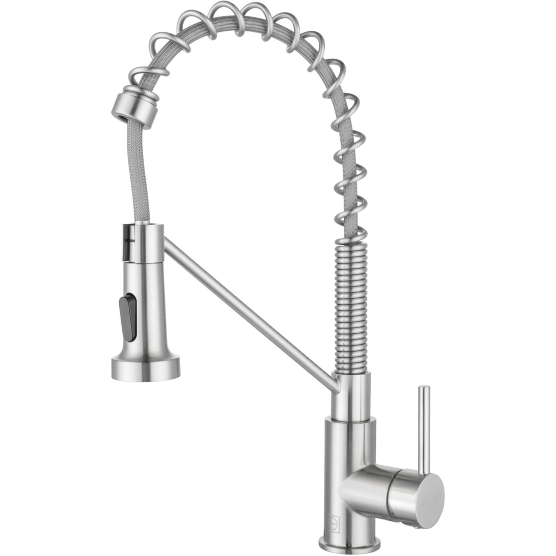 Yara Single Handle Pull Down Sprayer Kitchen Faucet in Brushed Nickel