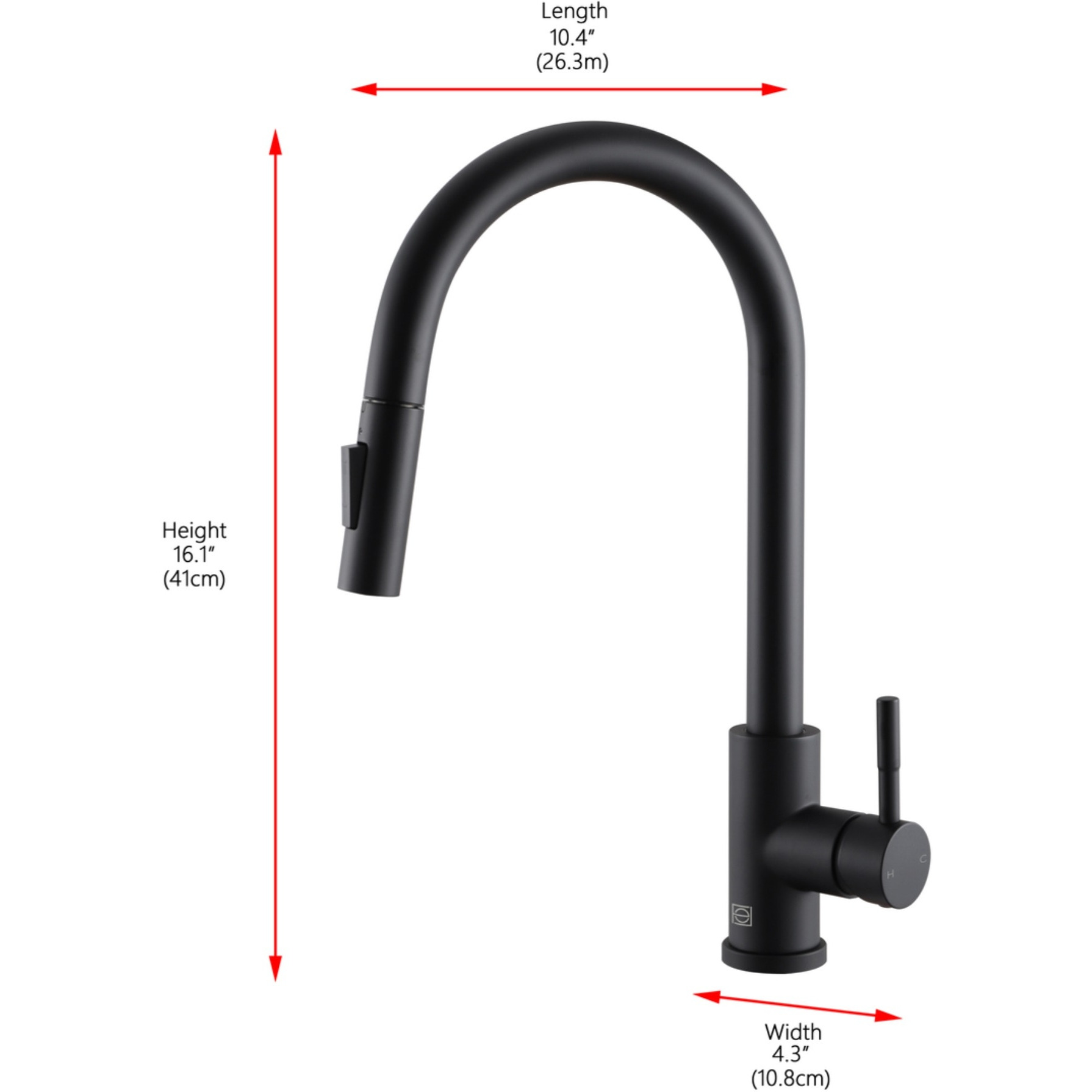 Jack Single Handle Pull Down Sprayer Kitchen Faucet in Matte Black