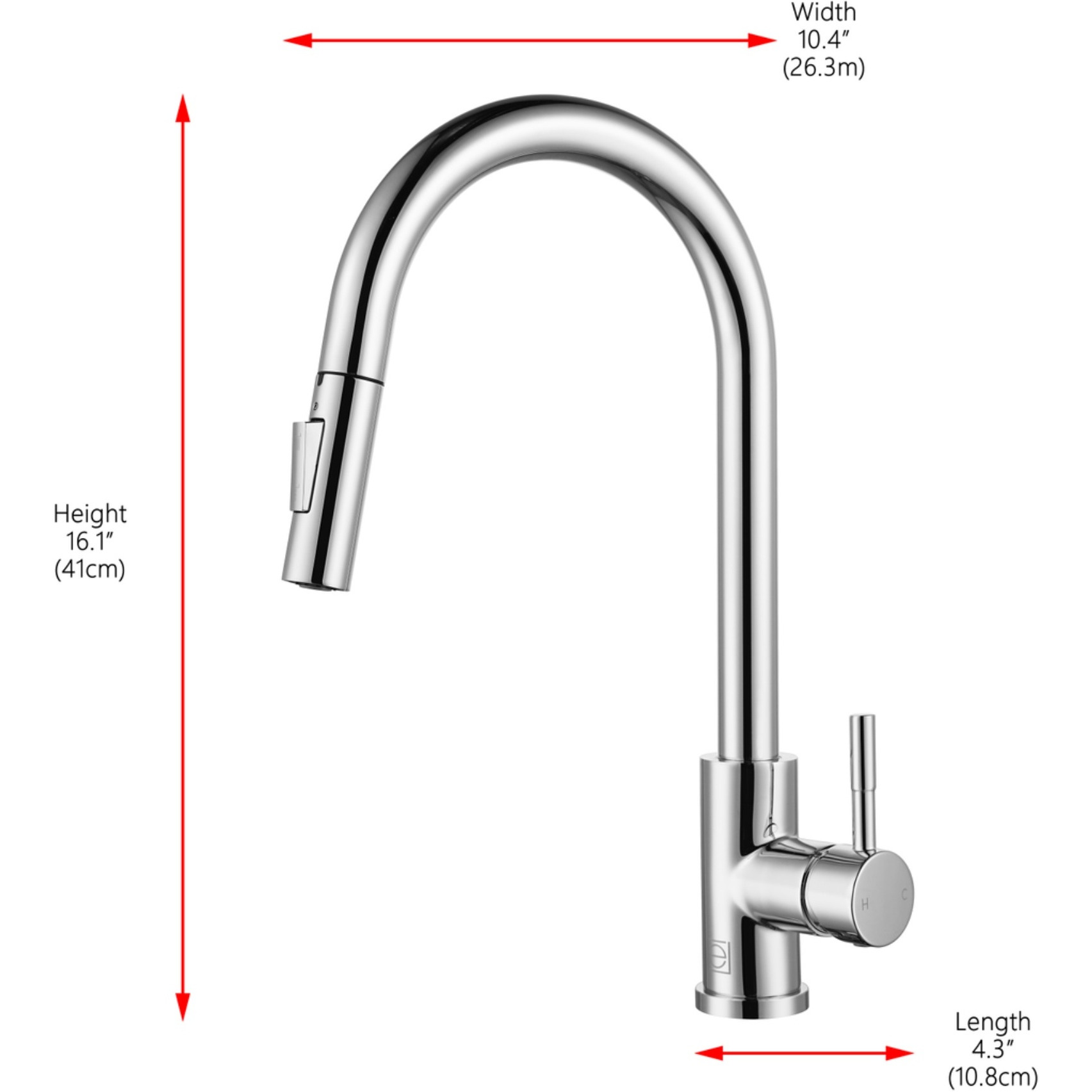 Jack Single Handle Pull Down Sprayer Kitchen Faucet in Chrome