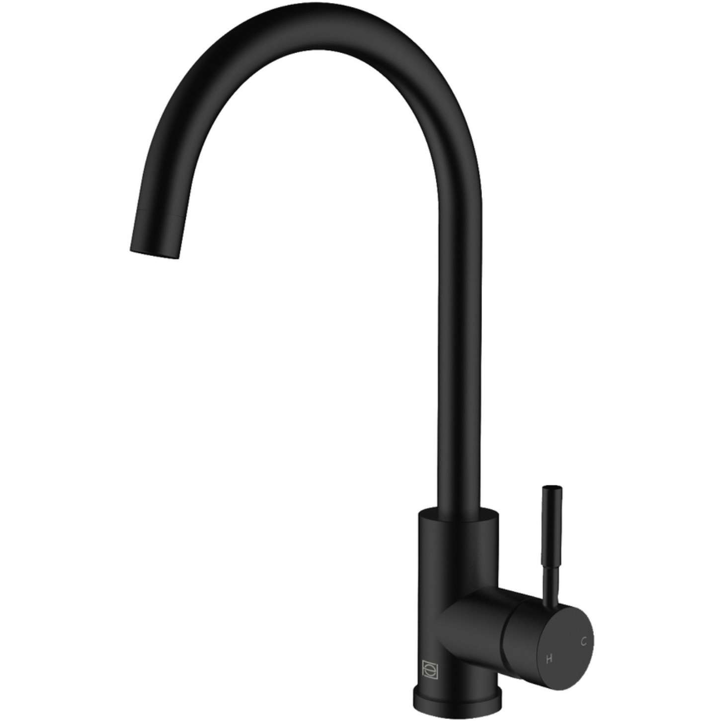 Finn Single Handle Kitchen Faucet in Matte Black