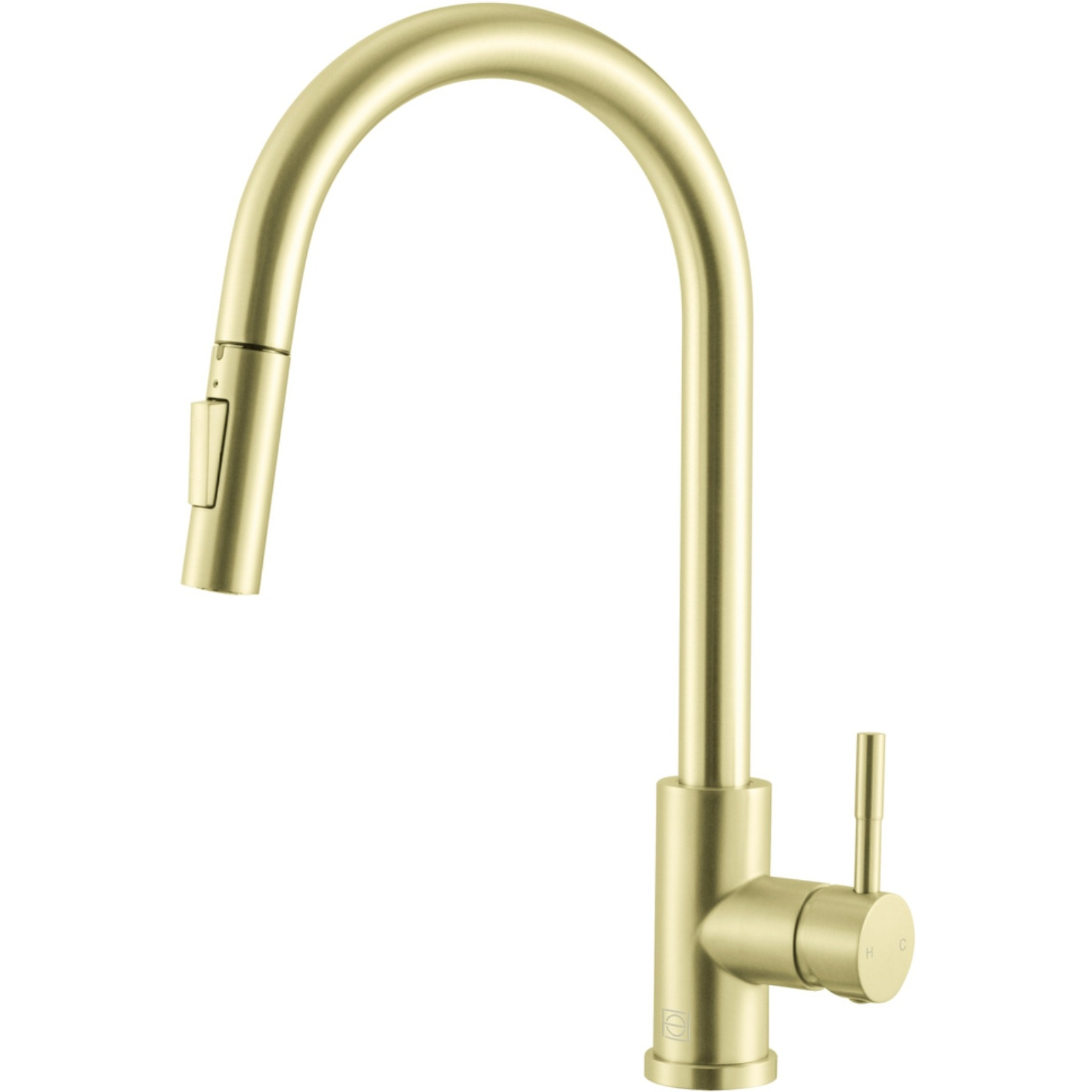 Luca Single Handle Pull Down Sprayer Kitchen Faucet with touch sensor in Brushed Gold