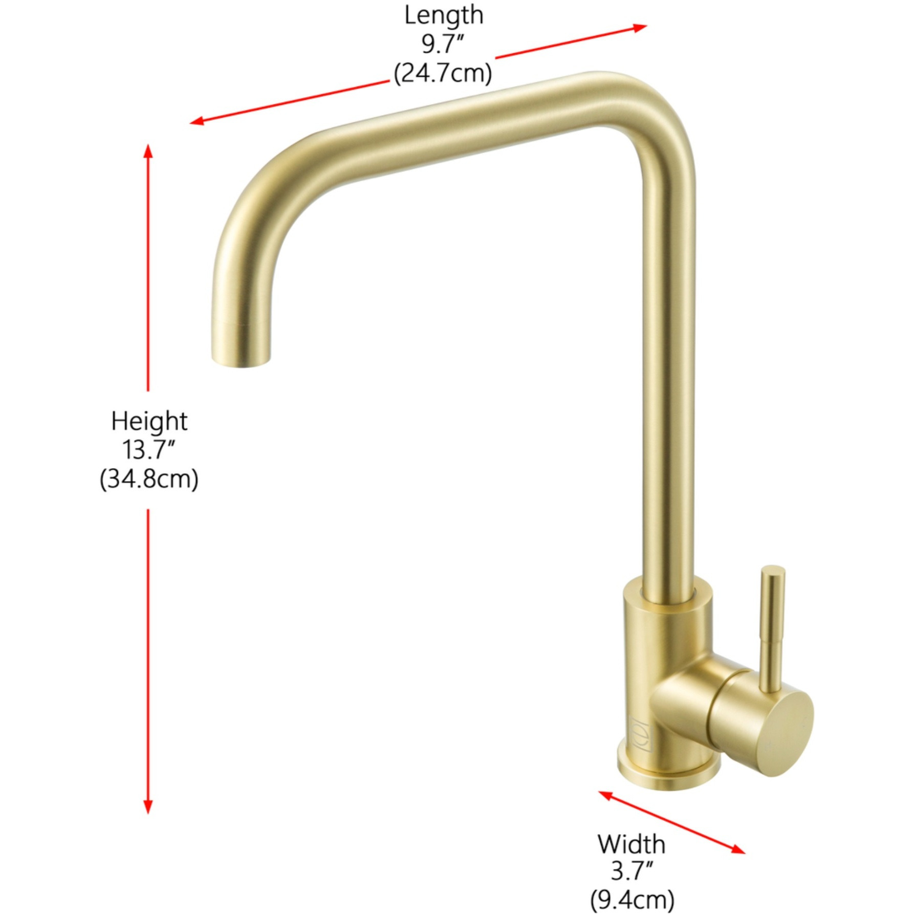 Levi Single Handle Pull Down Sprayer Kitchen Faucet in Brushed Gold