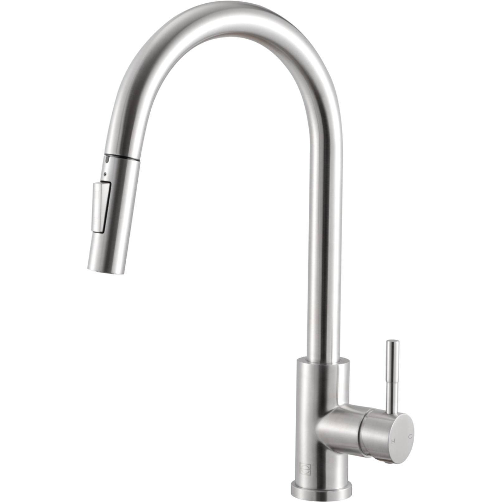 Luca Single Handle Pull Down Sprayer Kitchen Faucet with touch sensor in Brushed Nickel