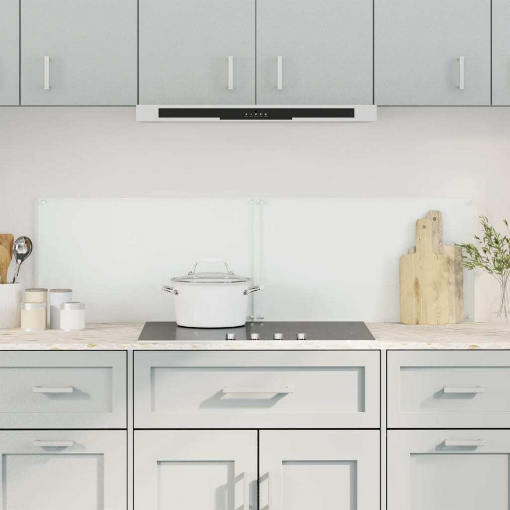 vidaXL Kitchen Backsplashes 2 pcs Transparent 27.6&quotx23.6" Tempered Glass