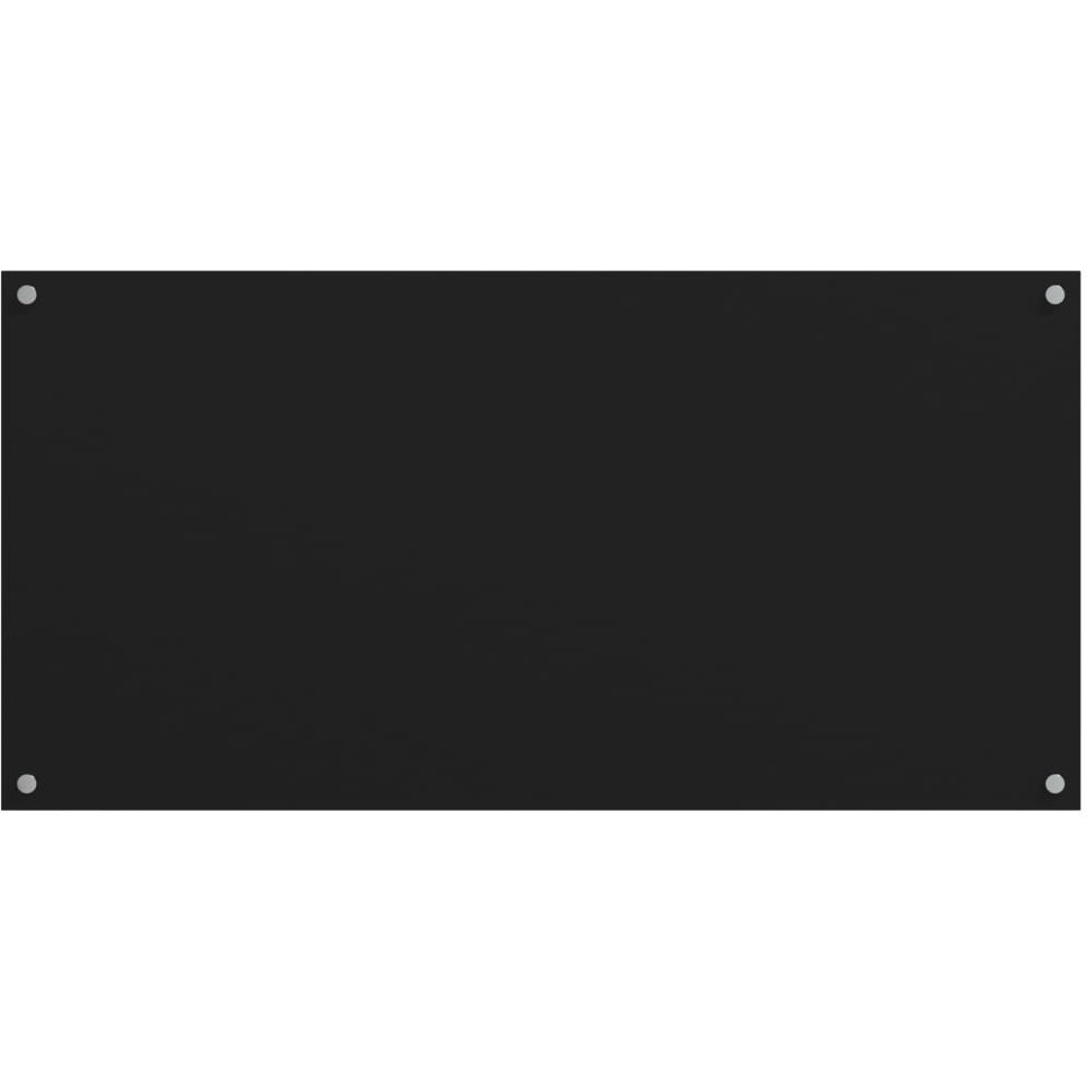 vidaXL Kitchen Backsplashes 2 pcs Black 31.5&quotx19.7" Tempered Glass