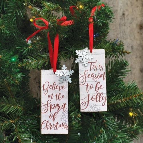 Spirit of Christmas Snowflake Charm Ornament, 2 Asstd.