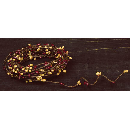 Burgundy/ Gold Pip String Garland, 18 ft.