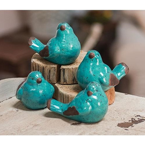 Resin Blue Bird, 4 Asstd