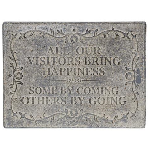 All Our Visitors Galvanized Sign