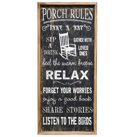 Porch Rules Sign