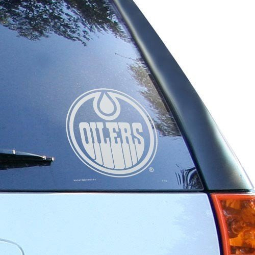 Edmonton Oilers Decal 8x8 Perfect Cut White