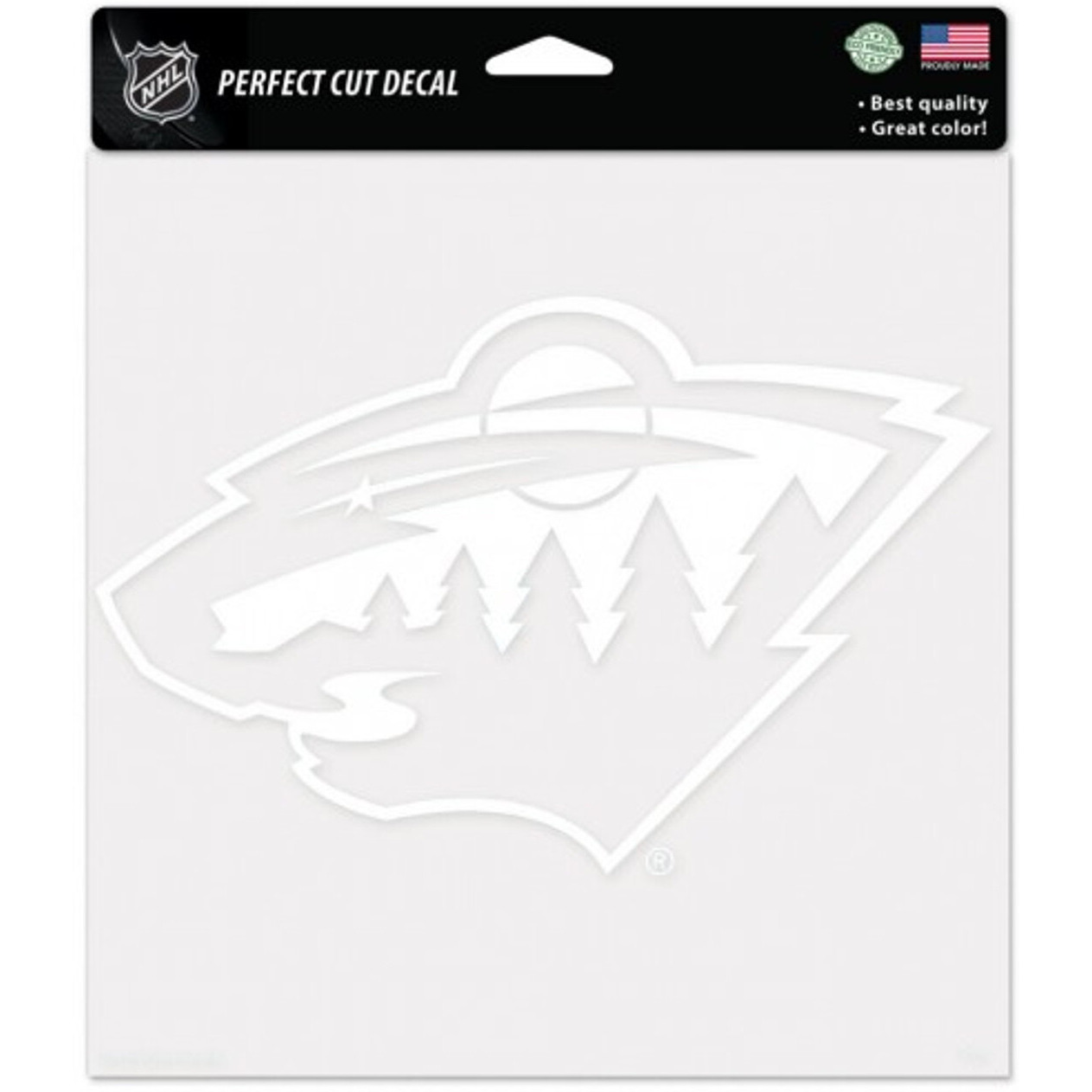 Minnesota Wild Decal 8x8 Perfect Cut White - Special Order