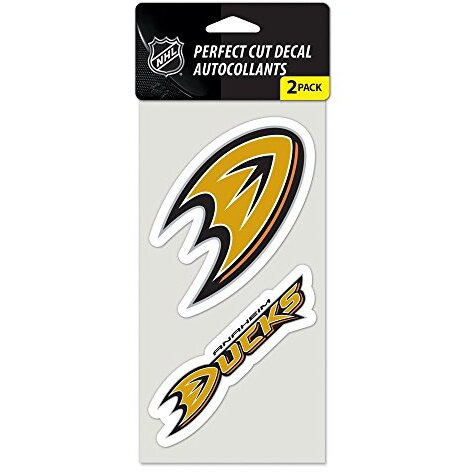 Anaheim Ducks Decal 4x4 Perfect Cut Set of 2 - Special Order