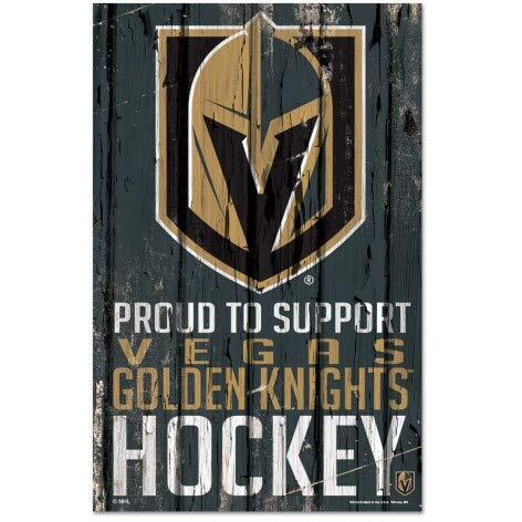 Vegas Golden Knights Sign 11x17 Wood Proud to Support Design