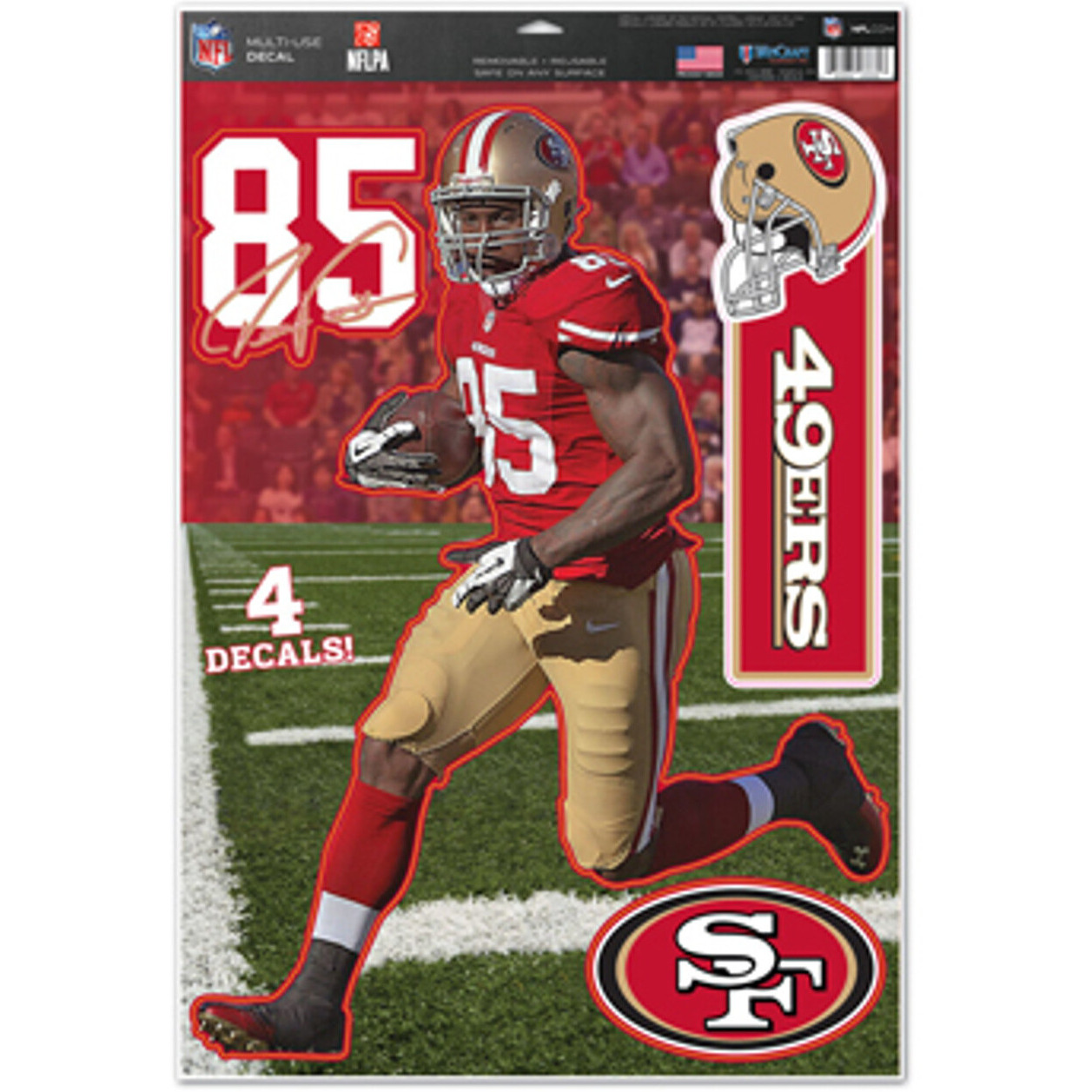 San Francisco 49ers Decal 11x17 Multi Use Vernon Davis Design CO