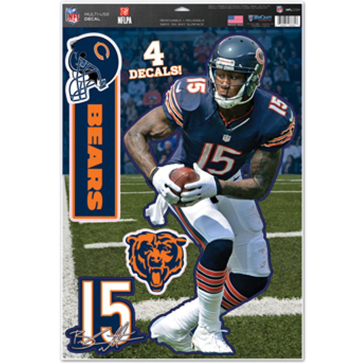 Chicago Bears Decal 11x17 Multi Use Brandon Marshall Design CO