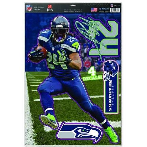 Seattle Seahawks Decal 11x17 Multi Use Marshawn Lynch Design CO