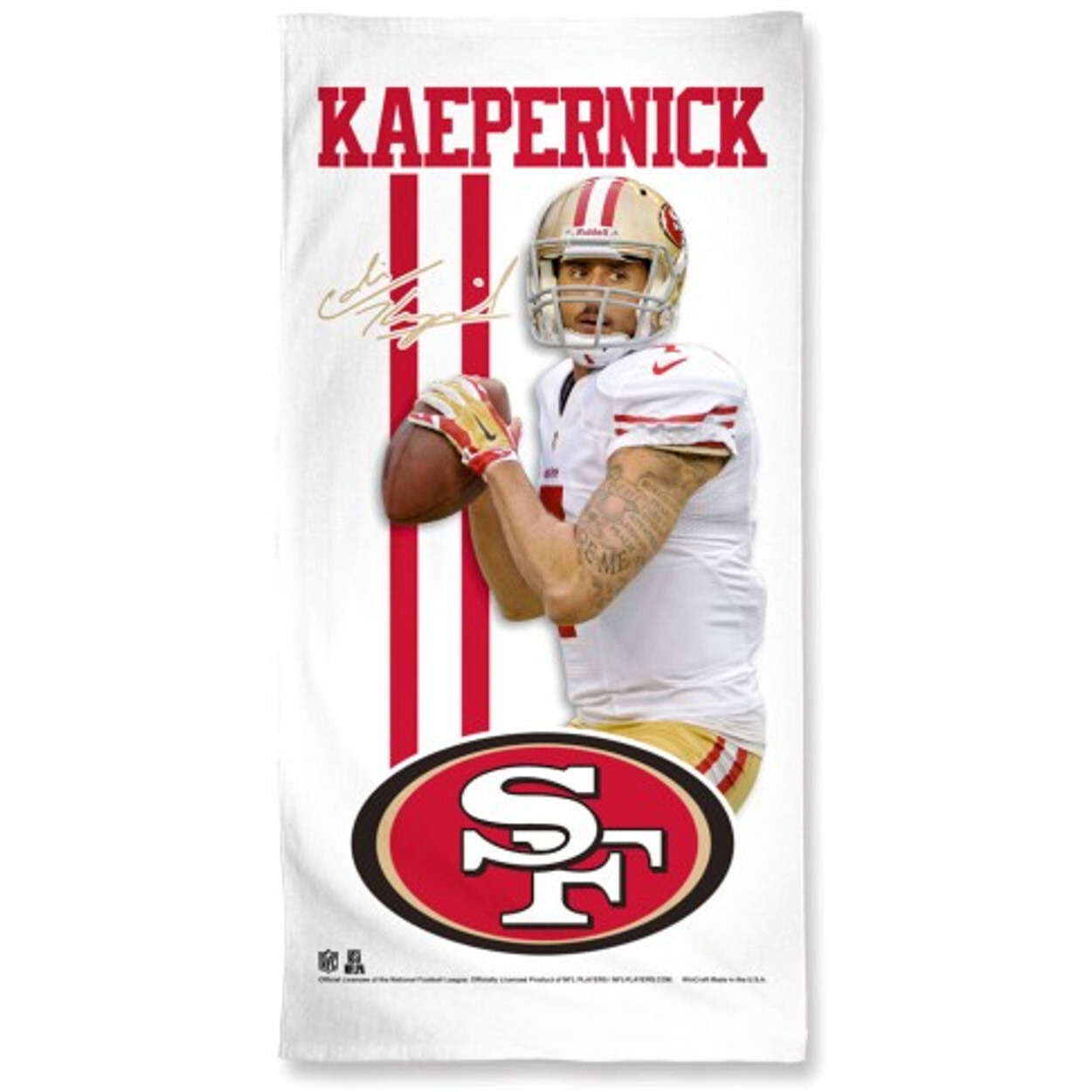 San Francisco 49ers Towel 30x60 Beach Style Colin Kaepernick Design CO