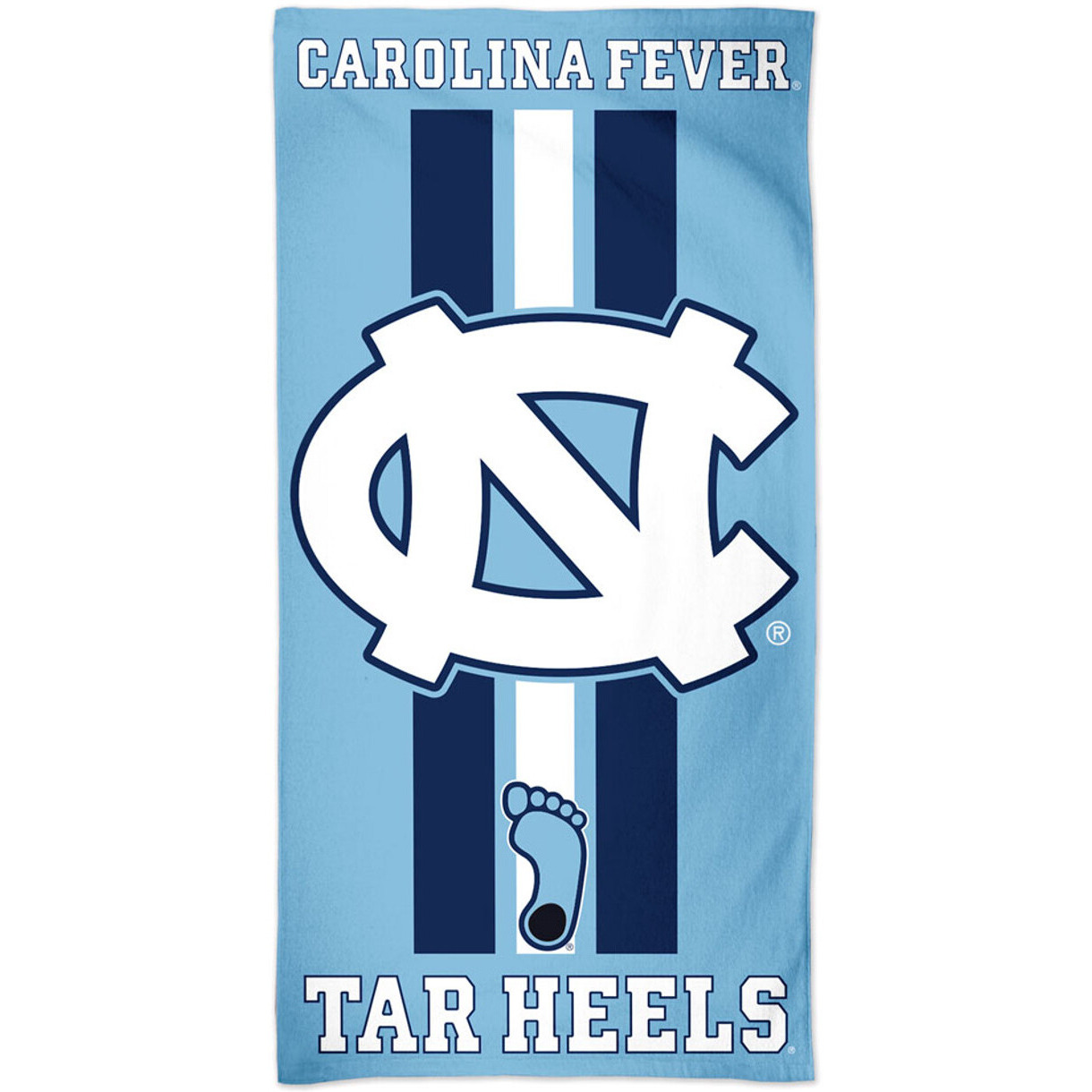North Carolina Tar Heels Towel 30x60 Beach Style