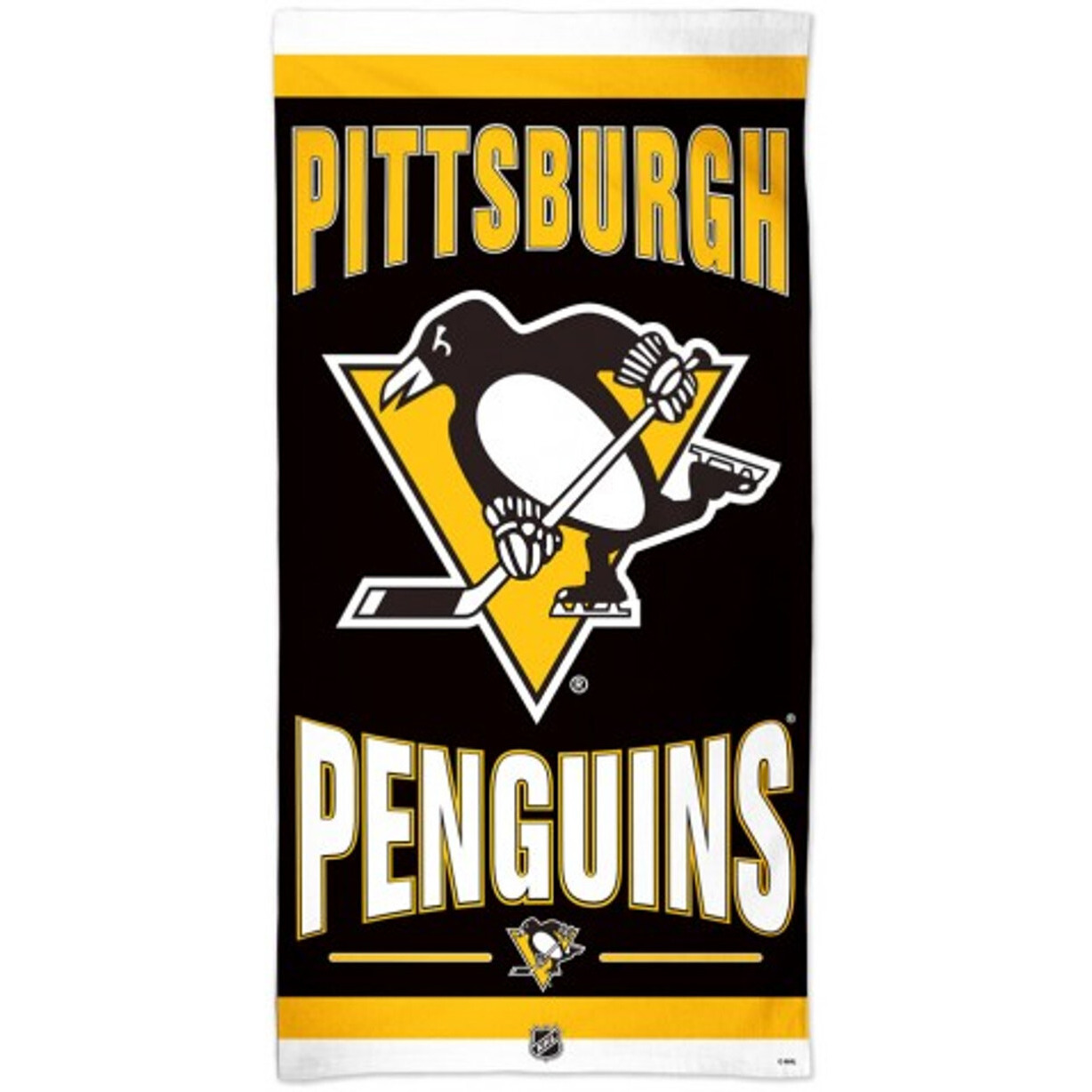 Pittsburgh Penguins Towel 30x60 Beach Style