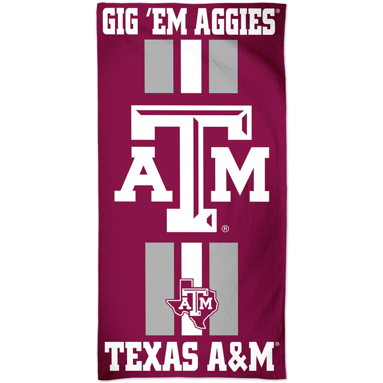 Texas A&M Aggies Towel 30x60 Beach Style