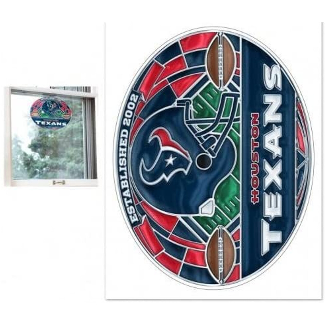 Houston Texans Decal 11x17 Multi Use stained Glass Style