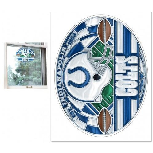 Indianapolis Colts Decal 11x17 Multi Use stained Glass Style