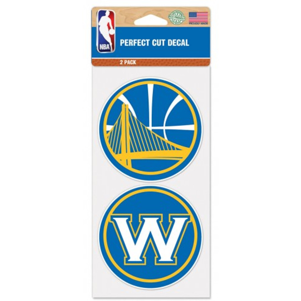 Golden State Warriors Decal 4x4 Die Cut Set of 2