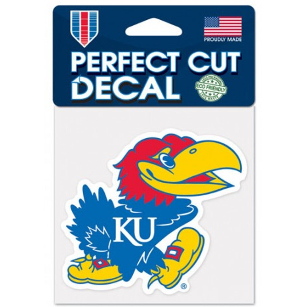 Kansas Jayhawks Decal 4x4 Perfect Cut Color