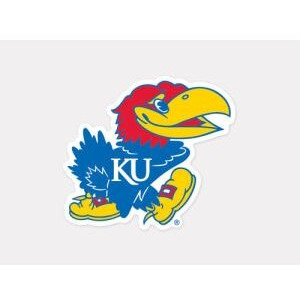 Kansas Jayhawks Decal 4x4 Perfect Cut Color