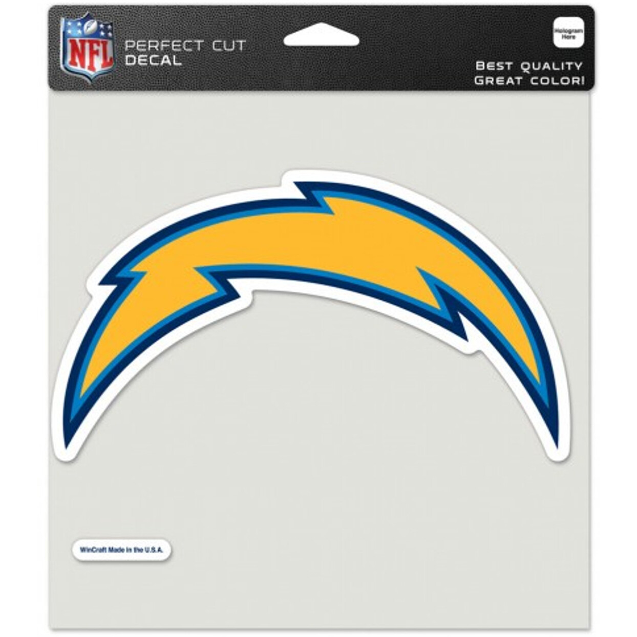Los Angeles Chargers Decal 8x8 Perfect Cut Color