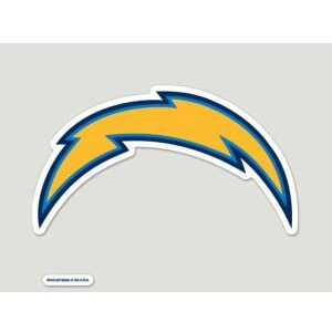 Los Angeles Chargers Decal 8x8 Perfect Cut Color