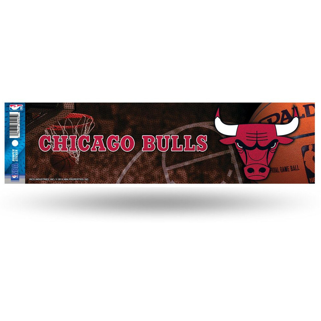 Chicago Bulls Decal Bumper Sticker Glitter